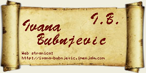 Ivana Bubnjević vizit kartica